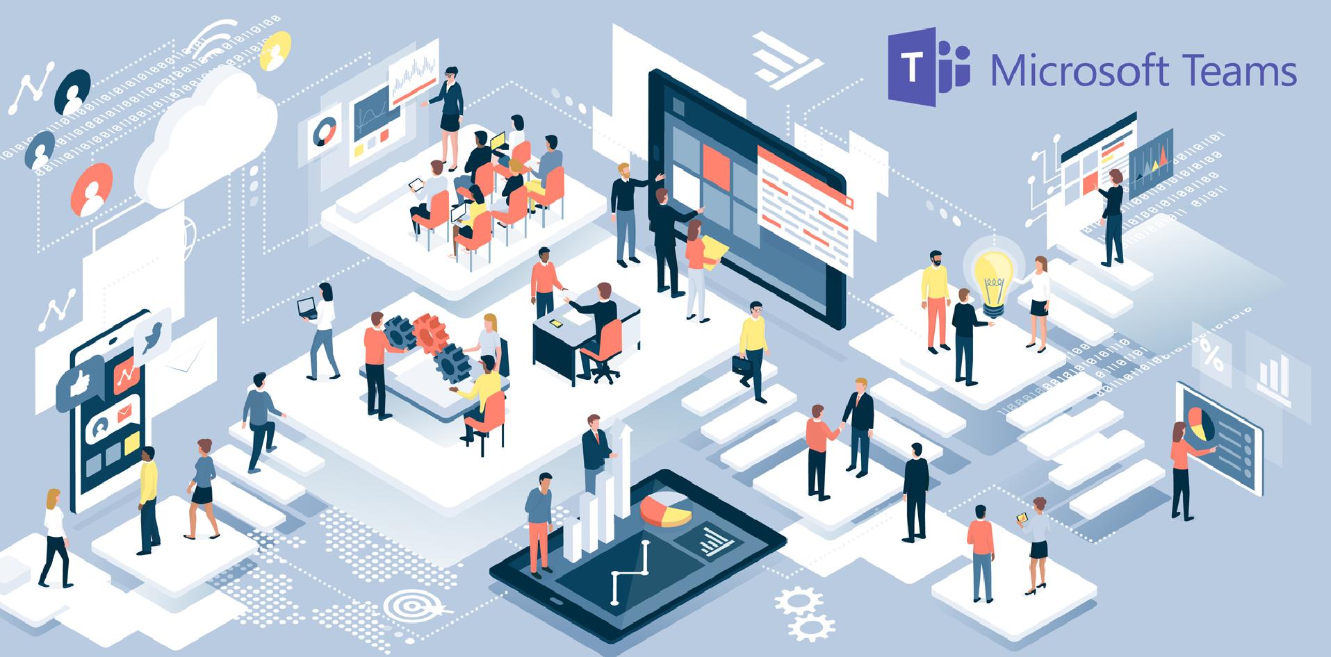 Microsoft Teams, trabajo colaborativo, nube, redes