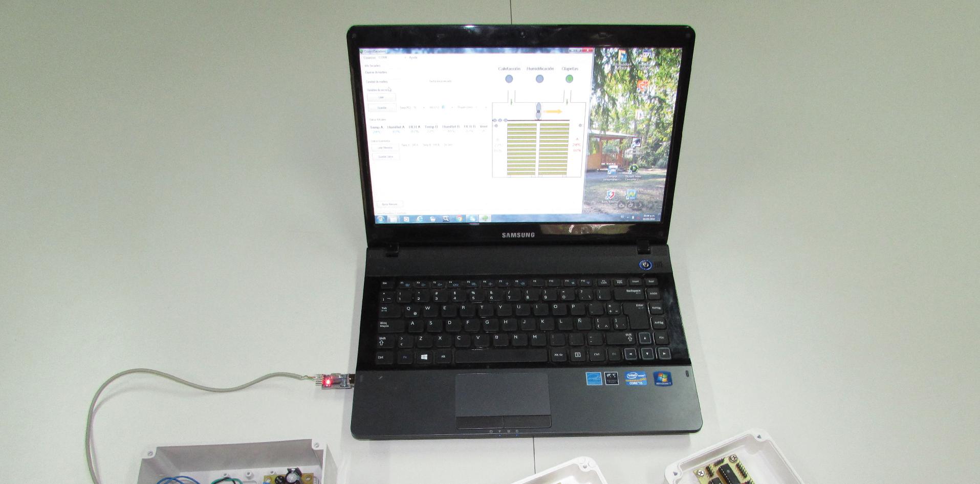 sensores temperatura humedad controlador inteligente computadora