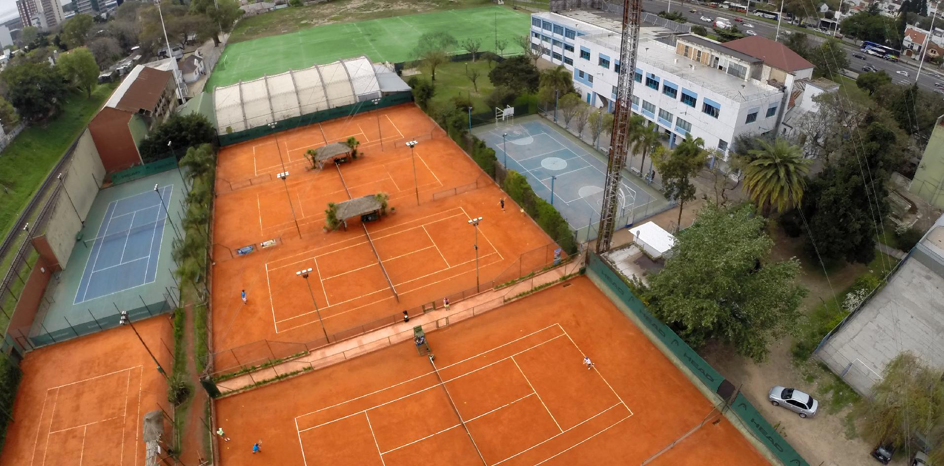 toma aérea de las instalaciones del Club Atlético Banco de la Nación Argentina