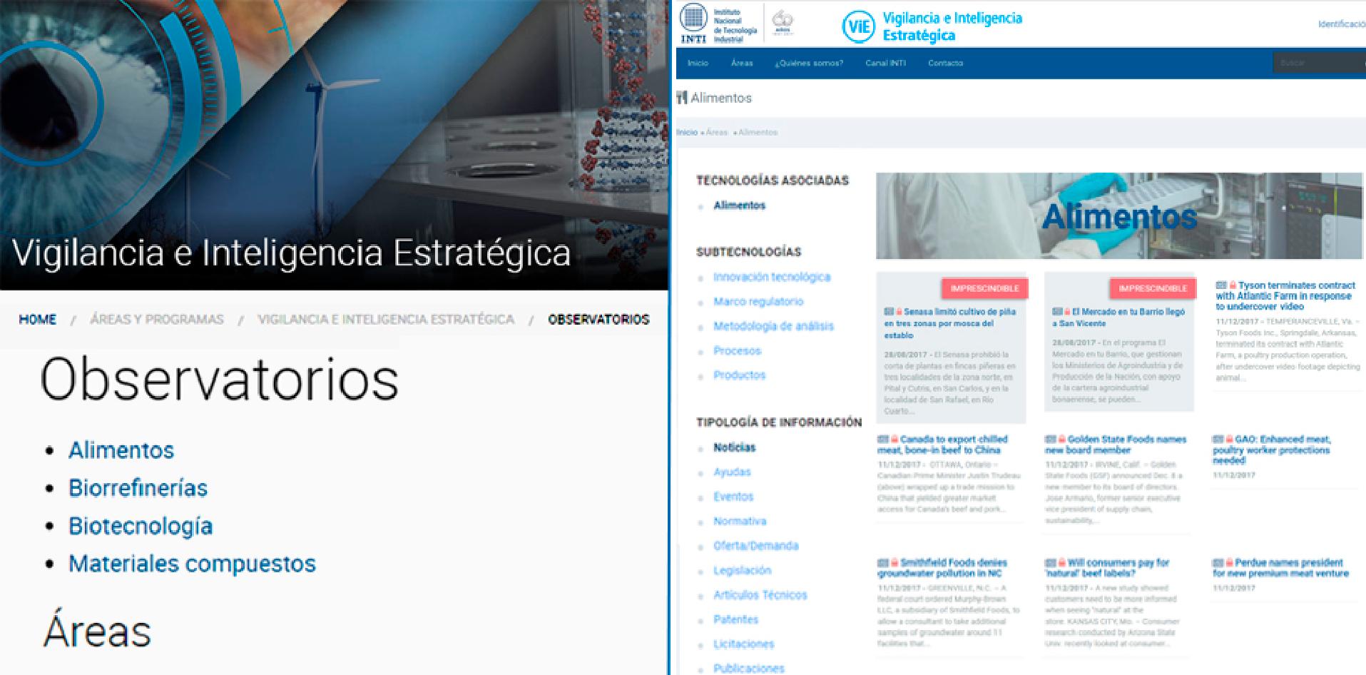 Se encuentra en el sitio del Observatorio de la página web de INTI